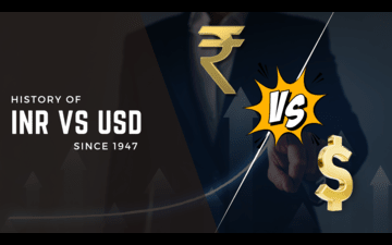 USD Vs INR History: An Image showcasing an imaginary representation